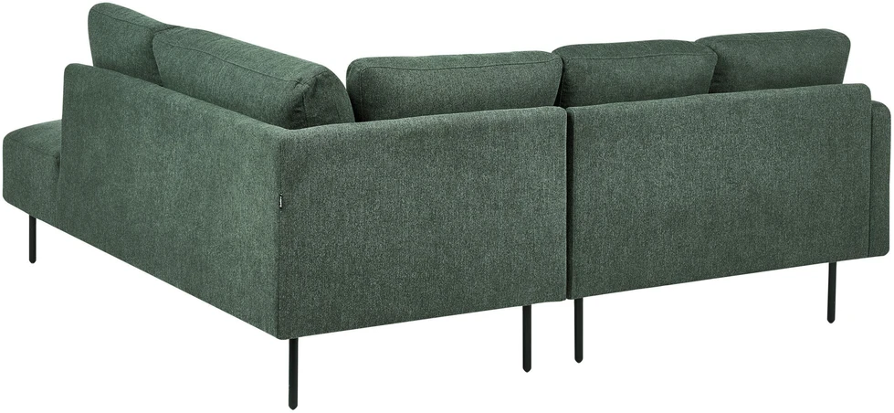 Beliani BREDA kampinė sofa 4 asmenims, tamsiai žalia, kairinė