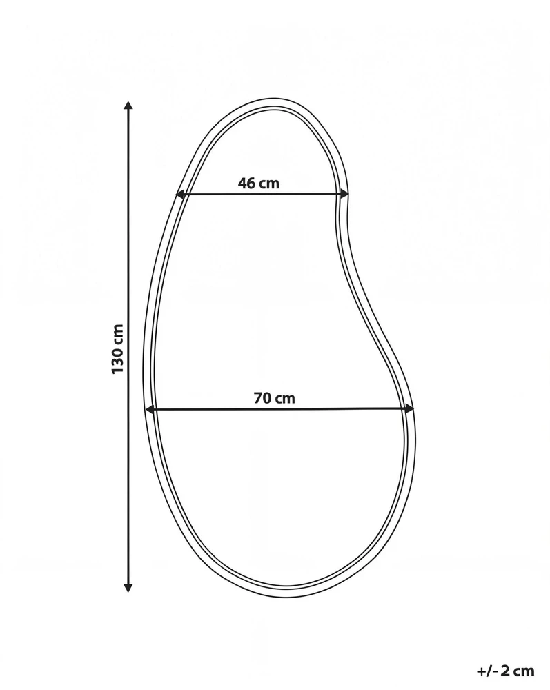 Beliani CABIDOS sieninis veidrodis 70 × 130 cm, paulovnijos mediena, šviesiai rudas