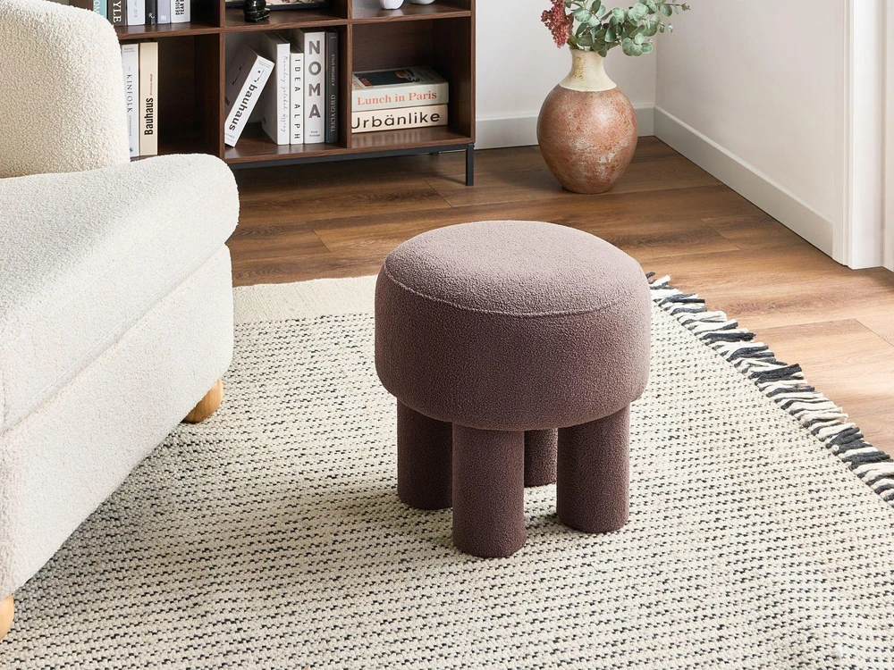 Beliani CANBY Boucle pufas, ruda