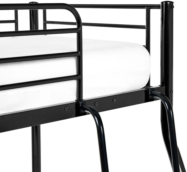 Beliani CHASSORS lova antresolė 90 x 200 cm, juoda