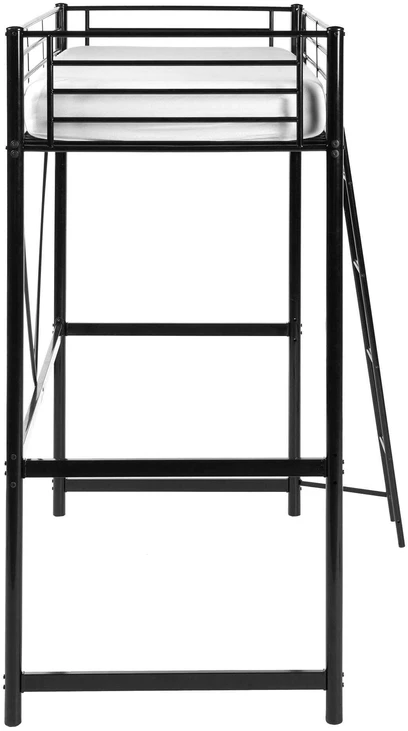 Beliani CHASSORS lova antresolė 90 x 200 cm, juoda