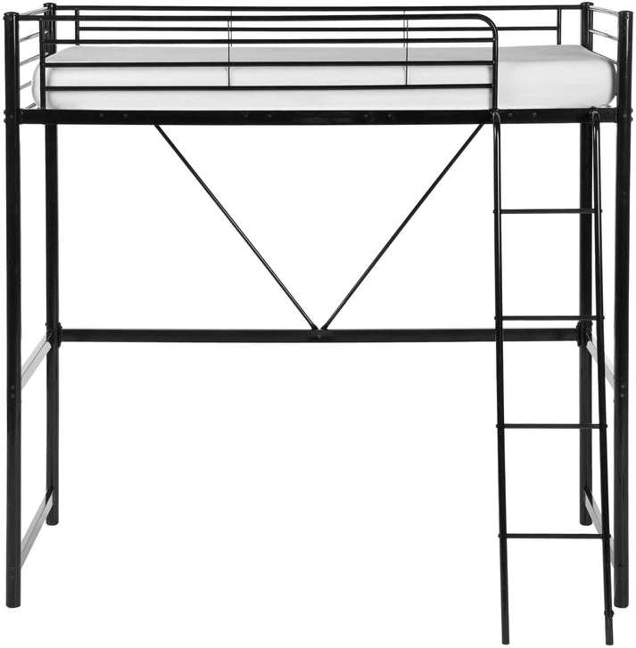 Beliani CHASSORS lova antresolė 90 x 200 cm, juoda