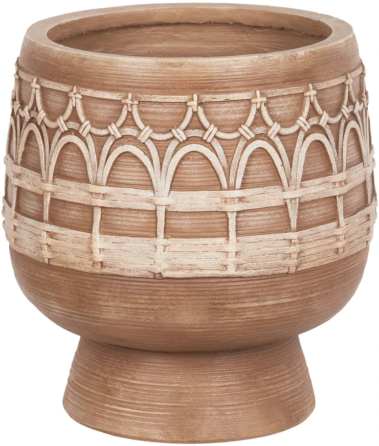 Beliani CICUTA vazonas, 22 cm, šviesiai rudas