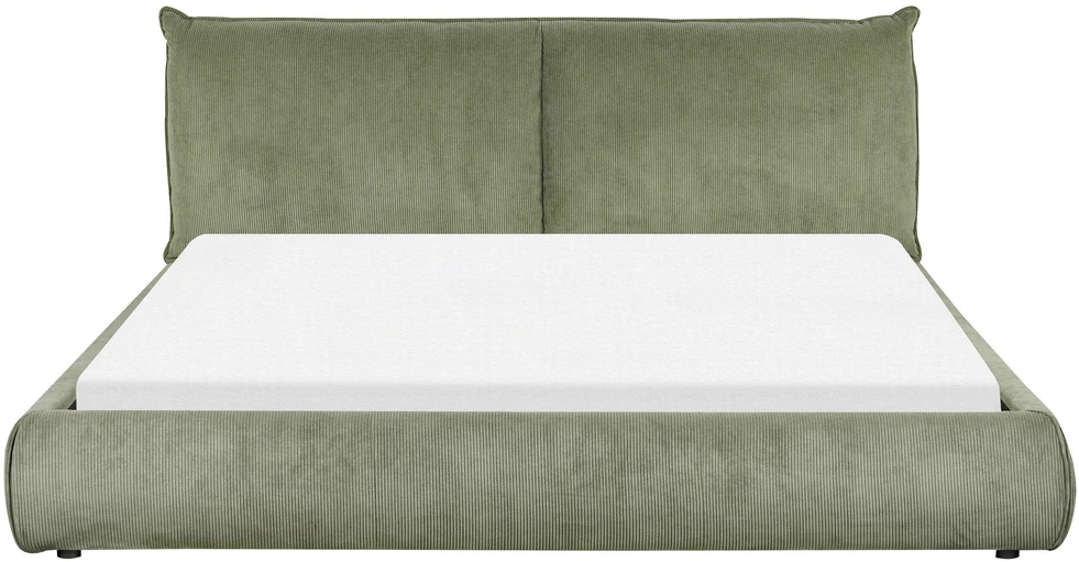 Beliani Čiužinio pagrindas, velvetinė lova, VINAY, 180 x 200 cm, alyvuogių spalva