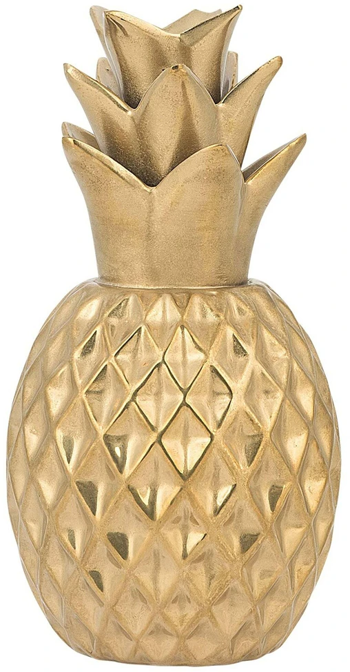 Beliani Dekoracinė figūrėlė Ananas TYANA Keraminė Auksinė