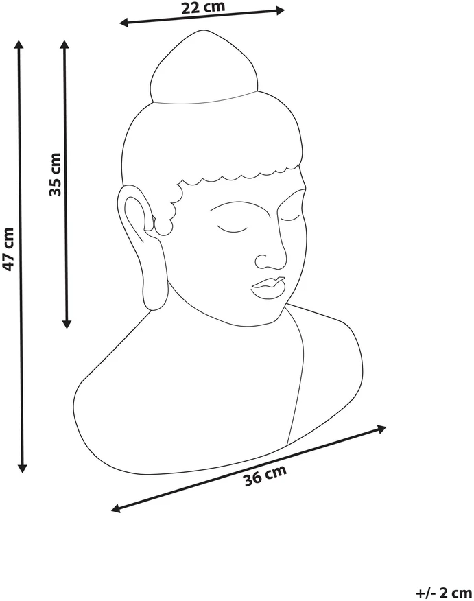 Beliani Dekoracinė figūrėlė Budda CARUM Keramika Juoda