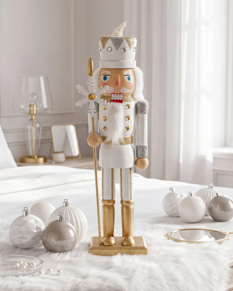 Beliani Dekoracinė figūrėlė LJUNGAN riešutų gliaudyklė 37 cm balta