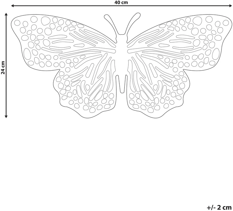 Beliani Dekoracinė figūrėlė Motyl MADIUN, metalinė, auksinės spalvos