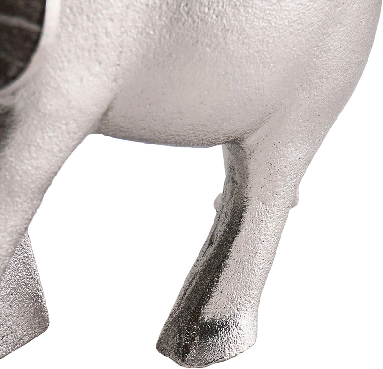 Beliani Dekoracinė figūrėlė Słoń MIOGOST metalinė sidabrinė