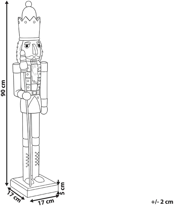 Beliani Dekoracinė figūrėlė TROSAAN Spragtukas 90 cm rožinė