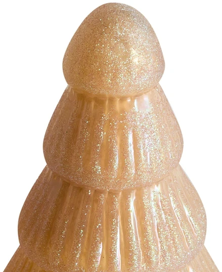 Beliani Dekoracinių figūrėlių rinkinys FLAREN Kalėdų eglutė 20/25 cm, smėlio spalvos