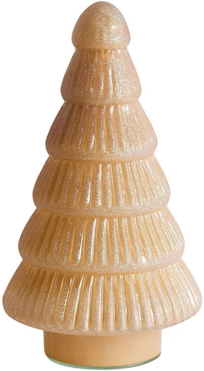 Beliani Dekoracinių figūrėlių rinkinys FLAREN Kalėdų eglutė 20/25 cm, smėlio spalvos