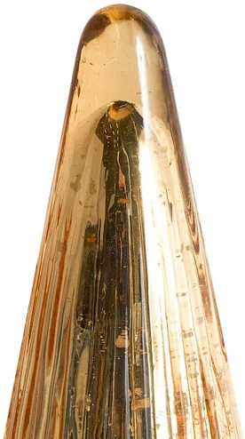 Beliani Dekoracinių figūrėlių rinkinys OYEREN Kalėdų eglutė, 21/29/37 cm, auksinės spalvos