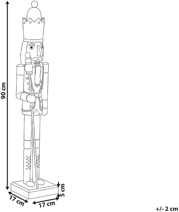 Beliani Dekoratyvinė figūrėlė MALARAN spragtukas 90 cm raudona