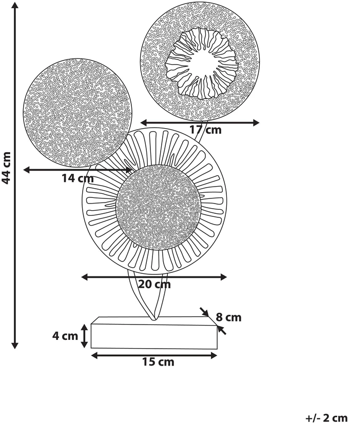 Beliani Dekoratyvinė figūrėlė URANIUM metalinė, sidabrinė