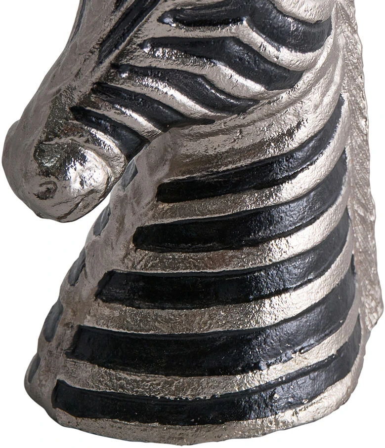 Beliani Dekoratyvinė figūrėlė Zebra ZAGORA metalinė juoda/sidabrinė