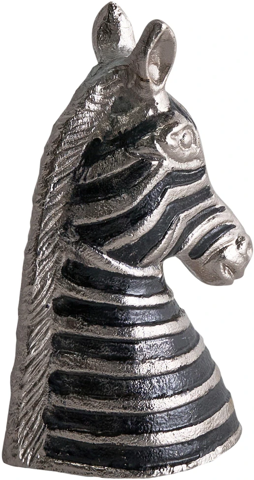 Beliani Dekoratyvinė figūrėlė Zebra ZAGORA metalinė juoda/sidabrinė