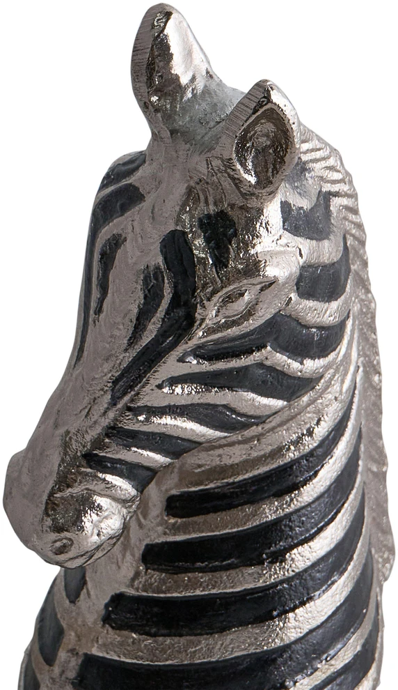 Beliani Dekoratyvinė figūrėlė Zebra ZAGORA metalinė juoda/sidabrinė