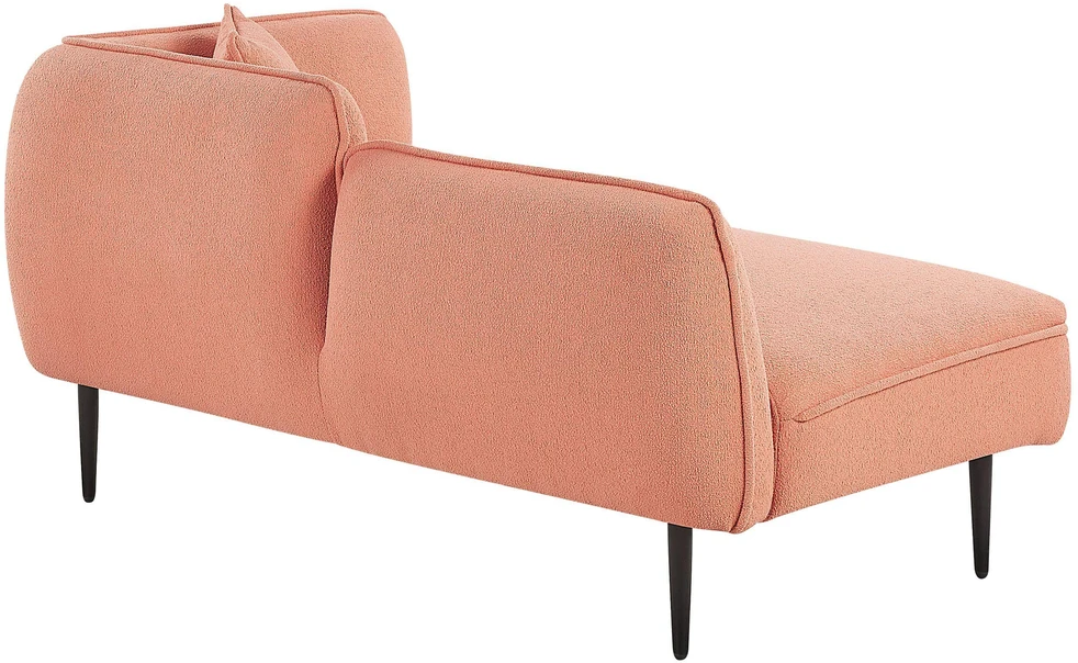 Beliani Dešininė gulto sofa CHEVANNES Boucle persiko spalvos