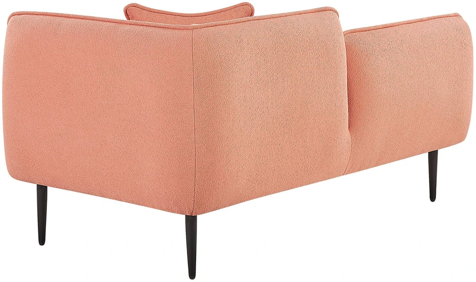 Beliani Dešininė gulto sofa CHEVANNES Boucle persiko spalvos