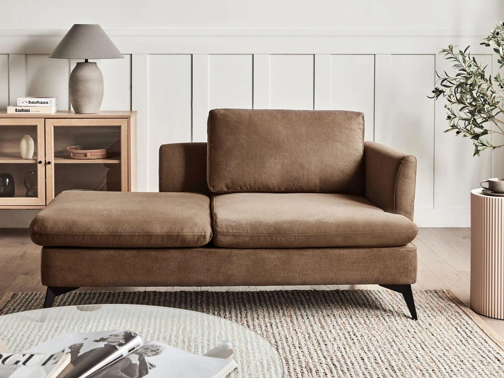 Beliani Dešininė gulto sofa SIEVOZ Ruda