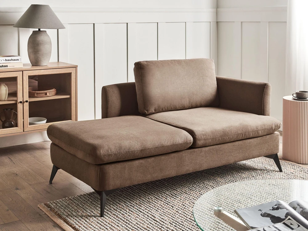 Beliani Dešininė gulto sofa SIEVOZ Ruda