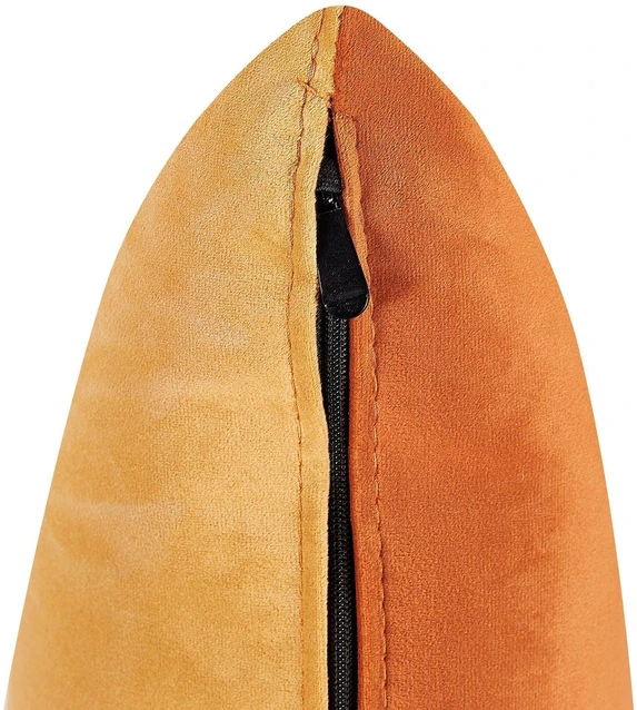 Beliani Dešininė gulto tipo sofa GONESSE, veliūras, oranžinė