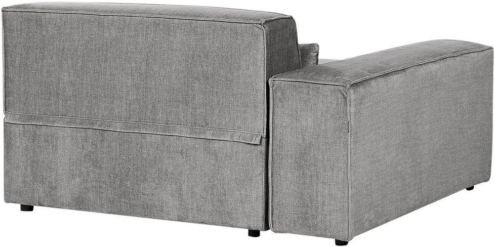 Beliani Dešininė šezlongo sofa HELLNAR, pilka