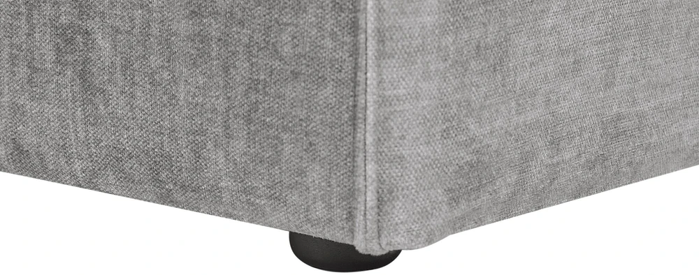 Beliani Dešininė šezlongo sofa HELLNAR, pilka