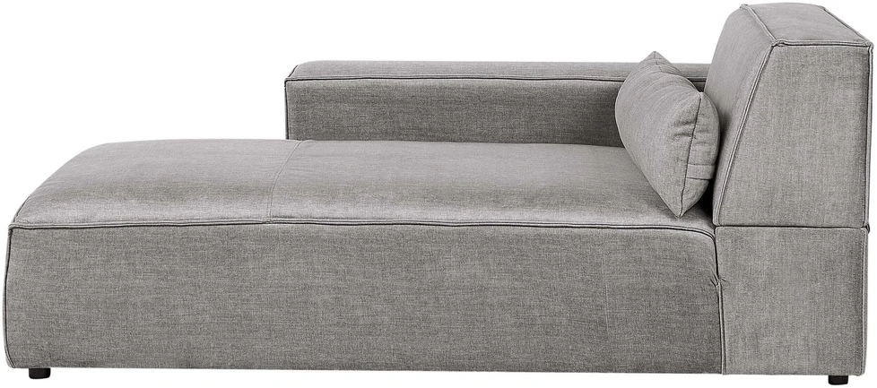 Beliani Dešininė šezlongo sofa HELLNAR, pilka