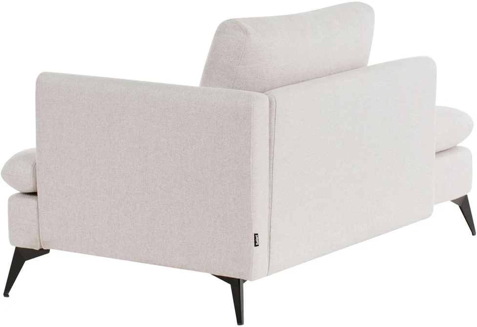 Beliani Dešininė šezlongo sofa SIEVOZ šviesiai smėlio spalvos
