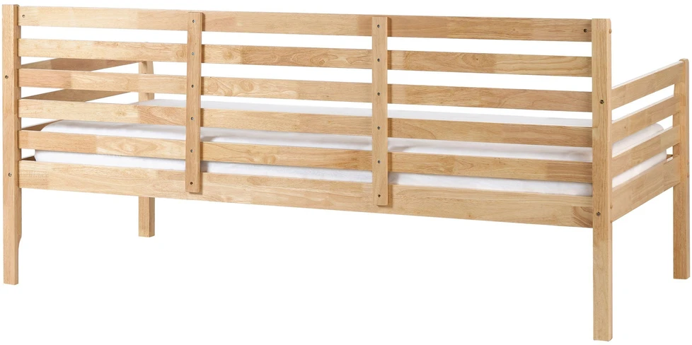 Beliani Dieninė lova THEZA 90 x 200 cm natūralios spalvos mediena