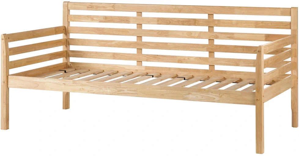 Beliani Dieninė lova THEZA 90 x 200 cm natūralios spalvos mediena