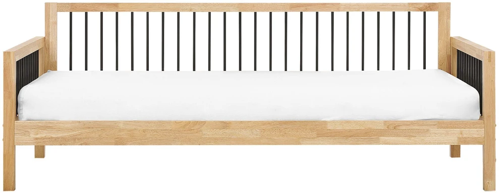 Beliani Dieninė lova TRICOT 90 x 200 cm šviesiai ruda