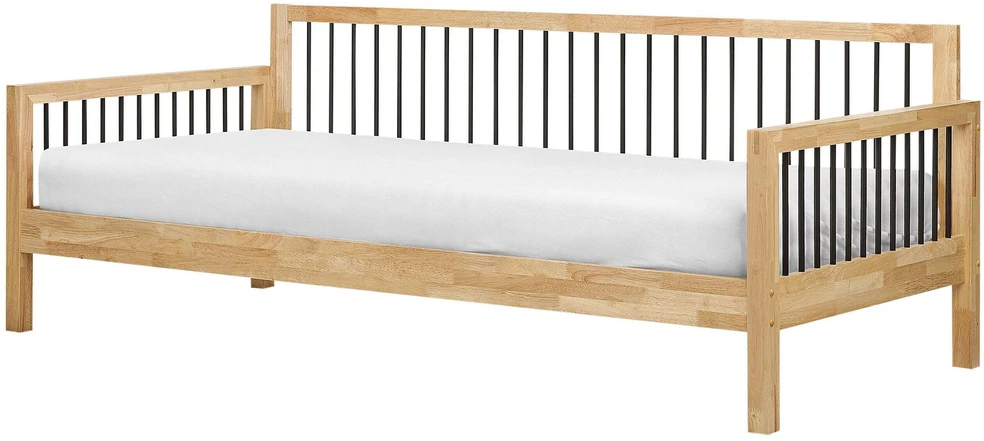 Beliani Dieninė lova TRICOT 90 x 200 cm šviesiai ruda