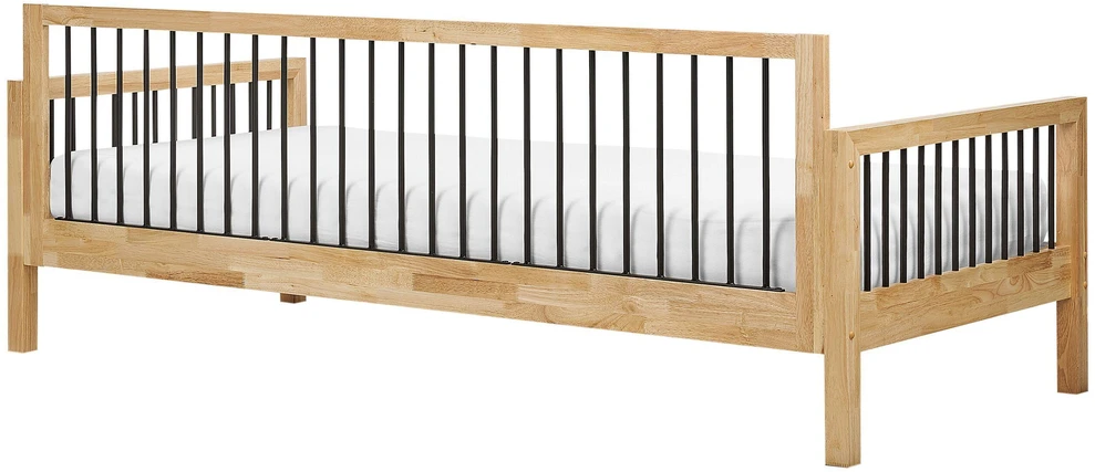 Beliani Dieninė lova TRICOT 90 x 200 cm šviesiai ruda