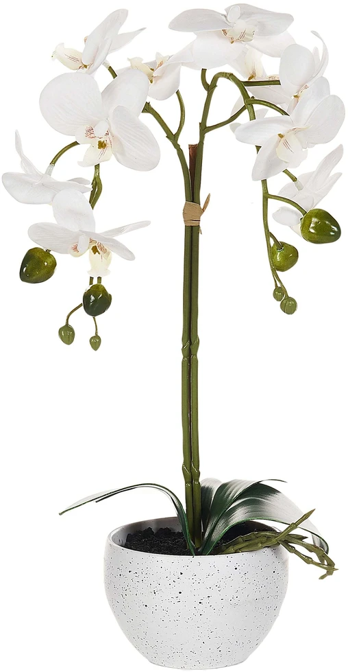 Beliani Dirbtinė gėlė ORCHID 42 cm balta