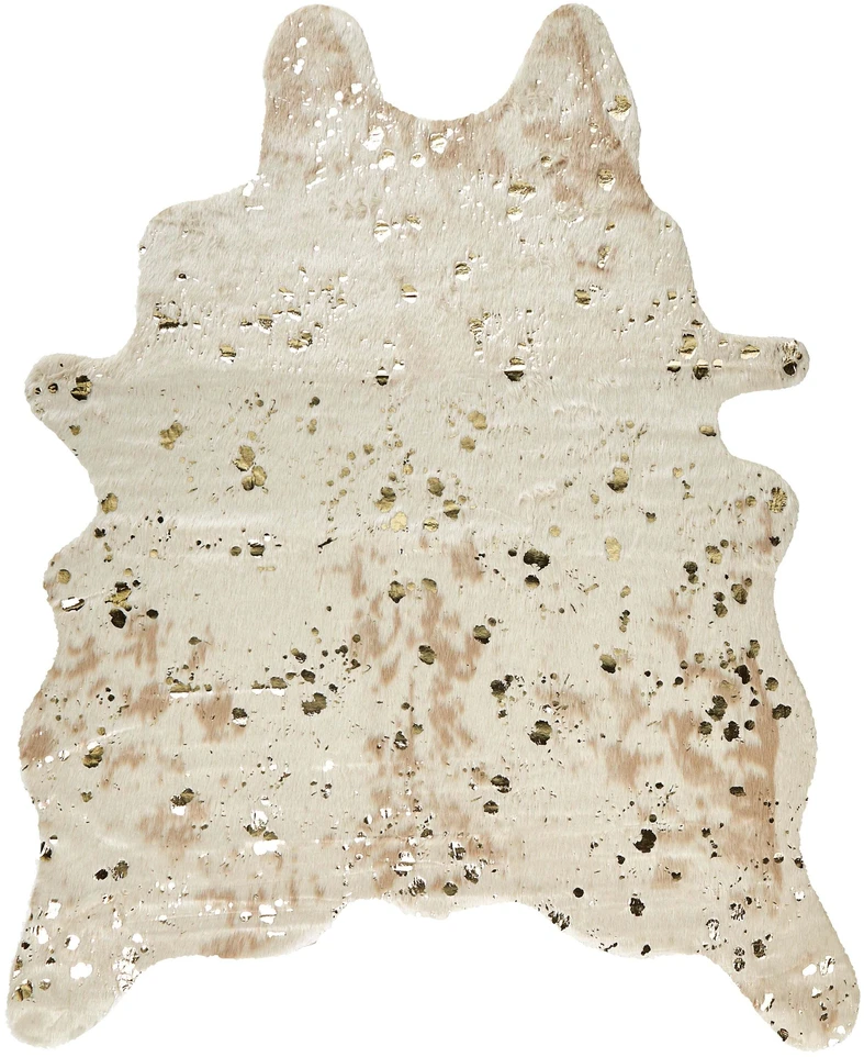 Beliani Dirbtinė karvės oda BOGONG, šviesiai smėlinė, 130 × 170 cm