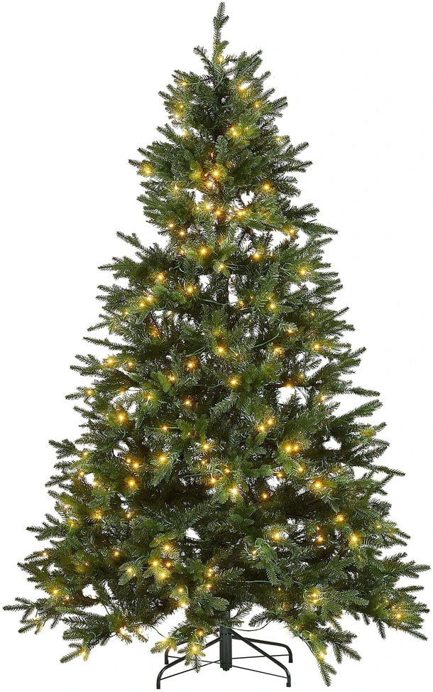 Beliani Dirbtinė LED Kalėdų eglutė FIDDLE 210 cm žalia