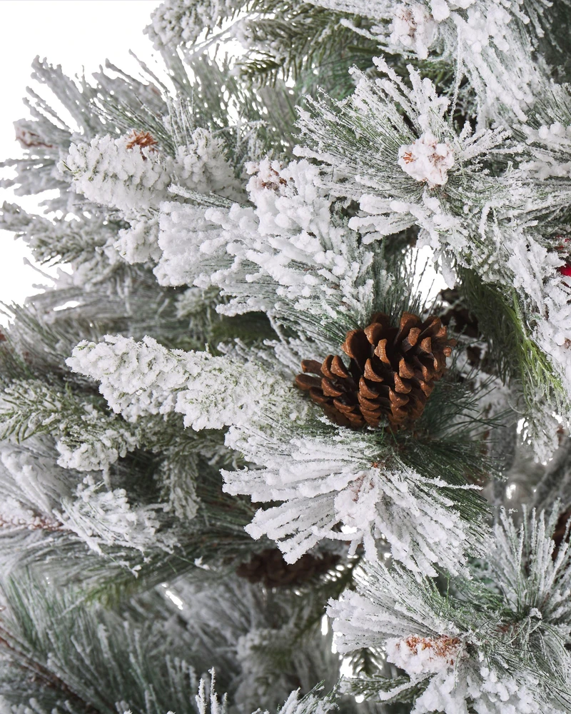 Beliani Dirbtinė snieguota Kalėdų eglutė MASALA 180 cm balta