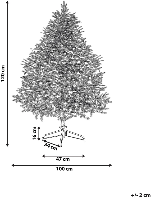Beliani Dirbtinė snieguota Kalėdų eglutė MASALA 120 cm balta