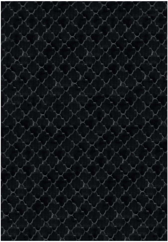Beliani Dirbtinio kailio kilimas GHARO, juodas, 160 x 230 cm