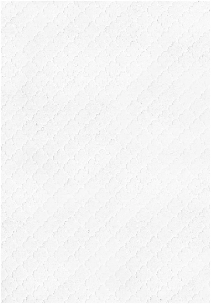 Beliani Dirbtinio kailio kilimas GHARO baltas 160 x 230 cm