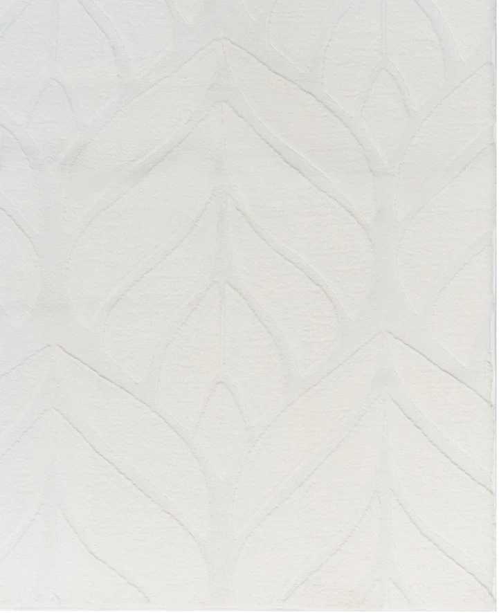 Beliani Dirbtinio kailio kilimas MITCHELL, kreminės baltos spalvos, 160 x 160 cm