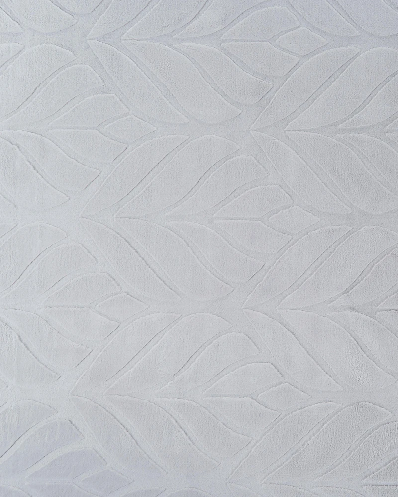 Beliani Dirbtinio kailio kilimas MITCHELL šviesiai pilkas 160 x 160 cm