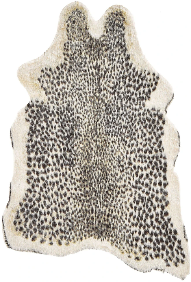 Beliani Dirbtinio kailio kilimas „NAMBUNG“, smėlio spalvos, 60 x 90 cm