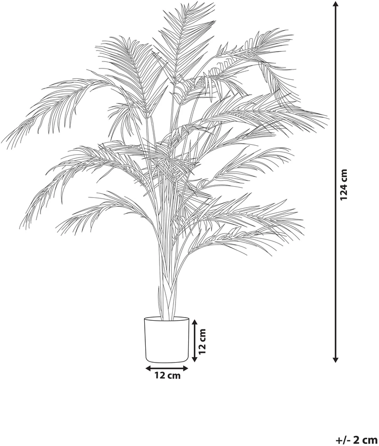 Beliani Dirbtinis augalas ARECA PALM 124 cm žalias