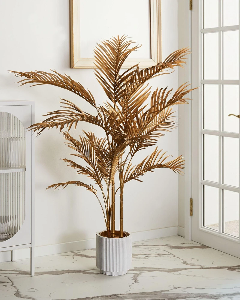 Beliani Dirbtinis augalas ARECA PALM 160 cm, auksinis
