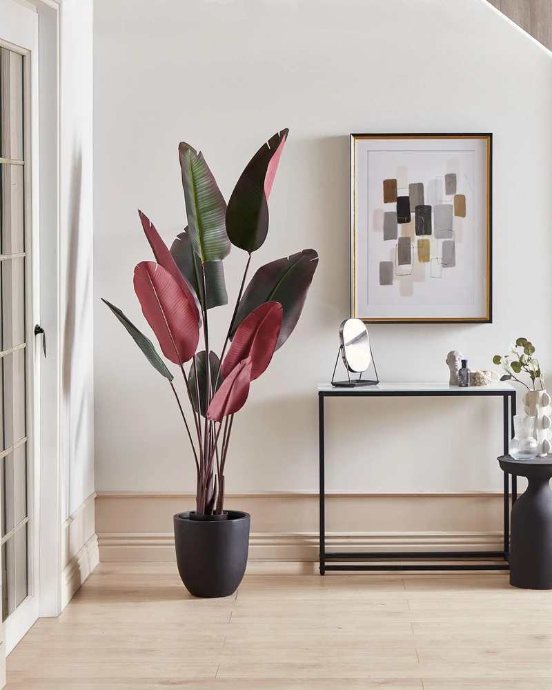 Beliani Dirbtinis augalas BANANA TREE 163 cm žalias