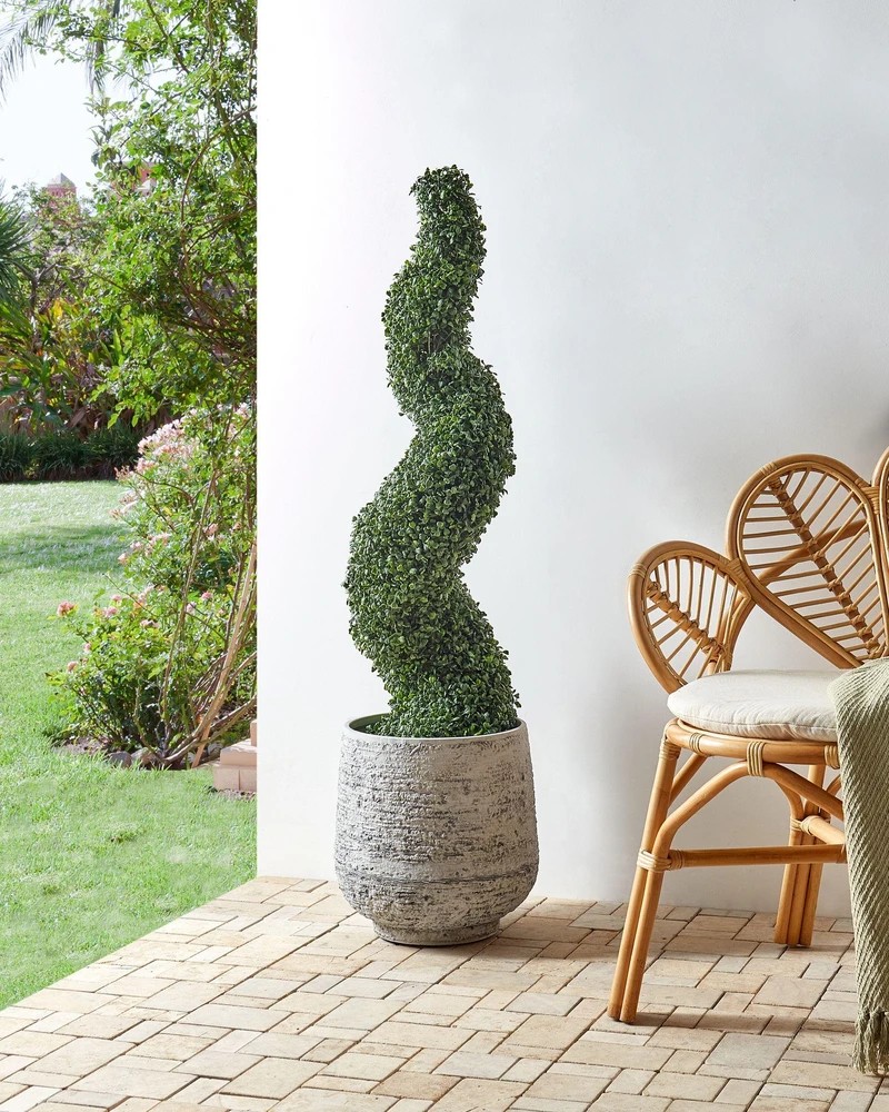 Beliani Dirbtinis augalas BOXWOOD SPIRAL TREE 120 cm žalias
